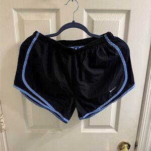 Nike Women's Athletic Shorts Black with Blue Accents